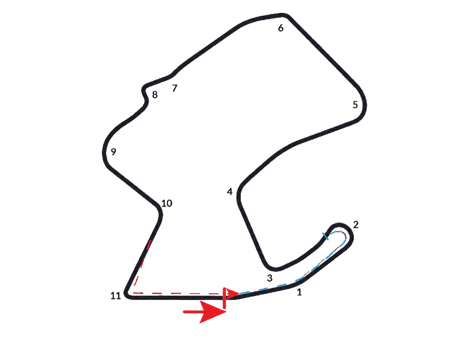 WeatherTech Raceway Laguna Seca circuit map with turn numbers